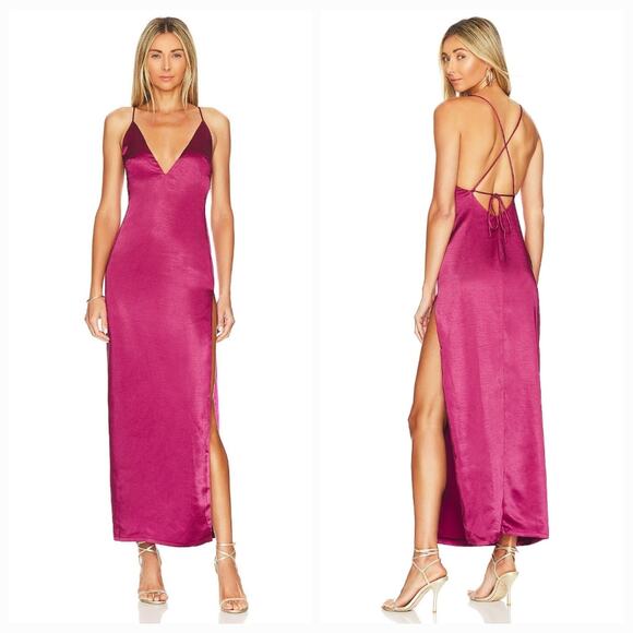 MORE TO COME Regina Maxi Dress in Fuchsia XS - Picture 1 of 9
